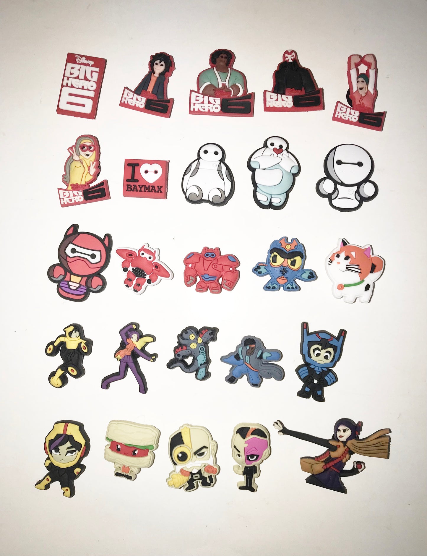 Shoe charm sets, friends, luca, hero, baymax, sailor, hocus, moon