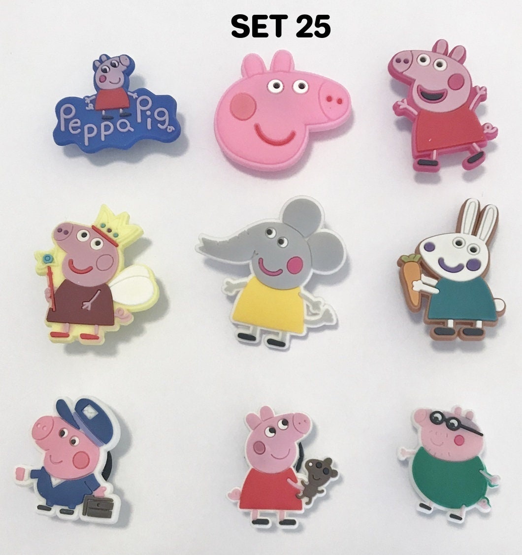 Shoe charm sets-reduced prices, toy, pig, sponge, shark, bear