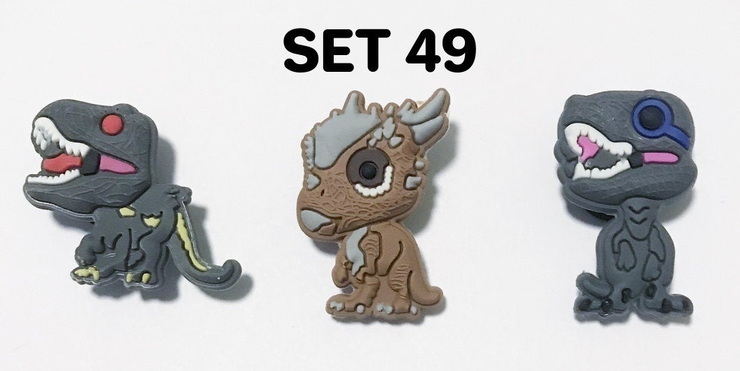 Shoe charm sets-reduced prices, dinosaur, mask, girls