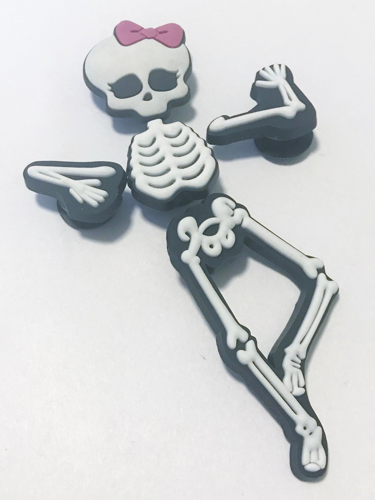 Halloween themed shoe charms, zombies, skeleton, ghosts, reaper, bats, spider