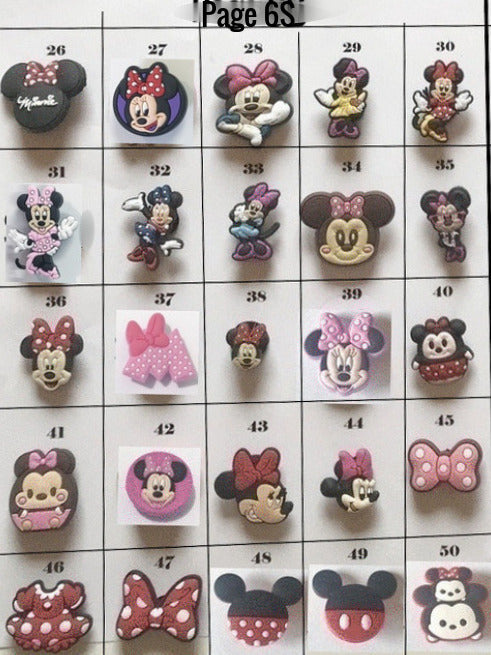 Clearance Shoe charms cartoon and movie themed, random, mice, duck